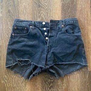 Black Levi jean shorts
